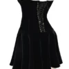 Marilla – Schwarzes, trägerloses Samt-Kleid Marilla – Schwarzes, trägerloses Samt-Kleid