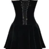 Marilla – Schwarzes, trägerloses Samt-Kleid Marilla – Schwarzes, trägerloses Samt-Kleid