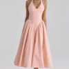 Marilyn Peach Baumwoll-Midi-Sommerkleid mit Neckholder Marilyn Peach Baumwoll-Midi-Sommerkleid mit Neckholder