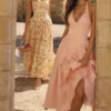 Marilyn Peach Baumwoll-Midi-Sommerkleid mit Neckholder Marilyn Peach Baumwoll-Midi-Sommerkleid mit Neckholder