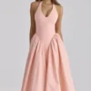 Marilyn Peach Baumwoll-Midi-Sommerkleid mit Neckholder Marilyn Peach Baumwoll-Midi-Sommerkleid mit Neckholder