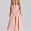 Marilyn Peach Baumwoll-Midi-Sommerkleid mit Neckholder Marilyn Peach Baumwoll-Midi-Sommerkleid mit Neckholder