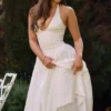 Marilyn – Weißes Baumwoll-Halter-Midi-Sommerkleid Marilyn – Weißes Baumwoll-Halter-Midi-Sommerkleid