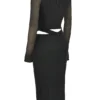 Marina Schwarzes Midi-Kleid mit Cut-outs Marina Schwarzes Midi-Kleid mit Cut-outs