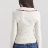 Marla – Strickjacke mit Elfenbeinfarbenen Kaschmir-Einsätzen Marla – Strickjacke mit Elfenbeinfarbenen Kaschmir-Einsätzen
