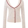 Marla – Strickjacke mit Elfenbeinfarbenen Kaschmir-Einsätzen Marla – Strickjacke mit Elfenbeinfarbenen Kaschmir-Einsätzen