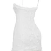 Marlene Weißes Minikleid aus Baumwolle mit Broderie Anglais Marlene Weißes Minikleid aus Baumwolle mit Broderie Anglais