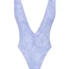 Martinique Lavendel-Paisley-Bademode mit tiefem Ausschnitt Martinique Lavendel-Paisley-Bademode mit tiefem Ausschnitt