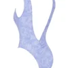 Martinique Lavendel-Paisley-Bademode mit tiefem Ausschnitt Martinique Lavendel-Paisley-Bademode mit tiefem Ausschnitt