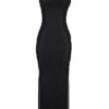 Maxikleid „Calla“ mit schwarzen Perlenverzierungen Maxikleid „Calla“ mit schwarzen Perlenverzierungen
