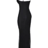 Maxikleid „Calla“ mit schwarzen Perlenverzierungen Maxikleid „Calla“ mit schwarzen Perlenverzierungen