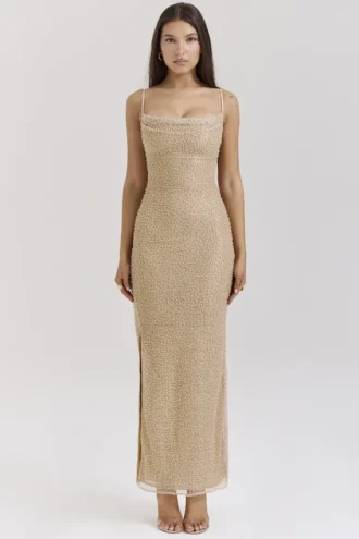 Maxikleid „Calla“ mit Seapearl-Verzierung