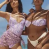 Medea Violett-Blumen-Bandeau-Bikinioberteil Medea Violett-Blumen-Bandeau-Bikinioberteil
