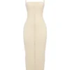 Mia Ecru Neckholder-Maxikleid Mia Ecru Neckholder-Maxikleid