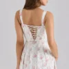 Midi-Kleid aus Baumwolle mit Knopfleiste und Chiarina-Rosenprint Midi-Kleid aus Baumwolle mit Knopfleiste und Chiarina-Rosenprint