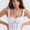 Midi-Kleid „Perle“ mit weißer Spitzenborte Midi-Kleid „Perle“ mit weißer Spitzenborte