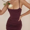 Milena Dark Cherry Korsetts-Maxikleid Milena Dark Cherry Korsetts-Maxikleid