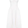 Milia Midi-Kleid aus weißer Broderie Anglais und Baumwolle Milia Midi-Kleid aus weißer Broderie Anglais und Baumwolle