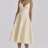 Millie – Midi-Sommerkleid aus Baumwolle mit Riemchen und Zitronenblumenmuster Millie – Midi-Sommerkleid aus Baumwolle mit Riemchen und Zitronenblumenmuster