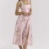 Minerva Pink – Luftiges Midi-Sommerkleid aus Chiffon Minerva Pink – Luftiges Midi-Sommerkleid aus Chiffon
