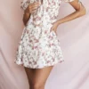 Mini-Kleid mit Prinzessinnen-Rosenprint Mini-Kleid mit Prinzessinnen-Rosenprint