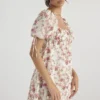 Mini-Kleid mit Prinzessinnen-Rosenprint Mini-Kleid mit Prinzessinnen-Rosenprint