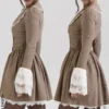 Mini-Kleid mit Puppytooth-Karomuster in Sable Brown Mini-Kleid mit Puppytooth-Karomuster in Sable Brown