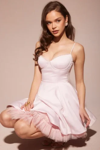 Minimoiselle Ballerina Pink Tüll-Minikleid