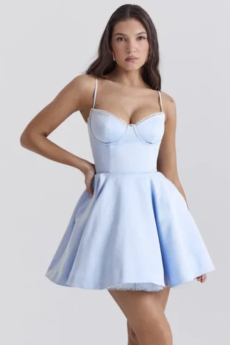 Minimoiselle Cinderella Blaues Tüll-Minikleid