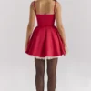 Minimoiselle Holly – Mini-Kleid aus rotem Satintüll Minimoiselle Holly – Mini-Kleid aus rotem Satintüll