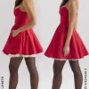 Minimoiselle Holly – Mini-Kleid aus rotem Satintüll Minimoiselle Holly – Mini-Kleid aus rotem Satintüll