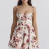 Minimoiselle Mini-Kleid aus Tüll mit italienischem Rosenprint Minimoiselle Mini-Kleid aus Tüll mit italienischem Rosenprint