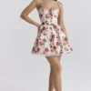 Minimoiselle Mini-Kleid aus Tüll mit italienischem Rosenprint Minimoiselle Mini-Kleid aus Tüll mit italienischem Rosenprint