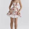 Minimoiselle Mini-Kleid aus Tüll mit italienischem Rosenprint Minimoiselle Mini-Kleid aus Tüll mit italienischem Rosenprint