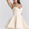 Minimoiselle Vintage-Minikleid aus cremefarbenem Tüll Minimoiselle Vintage-Minikleid aus cremefarbenem Tüll
