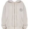 Mirage Cloud Hoodie aus Baumwollfleece mit durchgehendem Reißverschluss