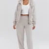 Mirage Cloud Hoodie aus Baumwollfleece mit durchgehendem Reißverschluss