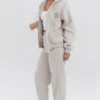 Mirage Cloud Hoodie aus Baumwollfleece mit durchgehendem Reißverschluss