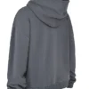 Mirage Slate Hoodie aus Baumwollfleece mit durchgehendem Reißverschluss