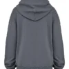 Mirage Slate Hoodie aus Baumwollfleece mit durchgehendem Reißverschluss