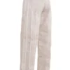 Mistress Rocks Cremefarbene Jeans mit verstaubtem Print und ausgefransten Säumen – Sale