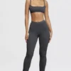 Mitzi Dunkelgraue Leggings aus geripptem Strick Mitzi Dunkelgraue Leggings aus geripptem Strick