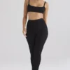 Mitzi Schwarze Leggings aus geripptem Strick Mitzi Schwarze Leggings aus geripptem Strick