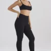 Mitzi Schwarze Leggings aus geripptem Strick Mitzi Schwarze Leggings aus geripptem Strick