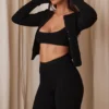 Mitzi Schwarze Leggings aus geripptem Strick Mitzi Schwarze Leggings aus geripptem Strick