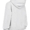 Muse Hellgrau melierter Baumwoll-Hoodie mit Fleece-Rückseite Muse Hellgrau melierter Baumwoll-Hoodie mit Fleece-Rückseite