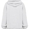 Muse Hellgrau melierter Baumwoll-Hoodie mit Fleece-Rückseite Muse Hellgrau melierter Baumwoll-Hoodie mit Fleece-Rückseite