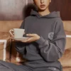 Muse Slate Hoodie aus Baumwollfleece Muse Slate Hoodie aus Baumwollfleece