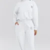 Muse Weißer Hoodie mit Baumwollfleece-Innenseite Muse Weißer Hoodie mit Baumwollfleece-Innenseite