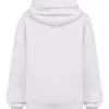 Muse Weißer Hoodie mit Baumwollfleece-Innenseite Muse Weißer Hoodie mit Baumwollfleece-Innenseite
